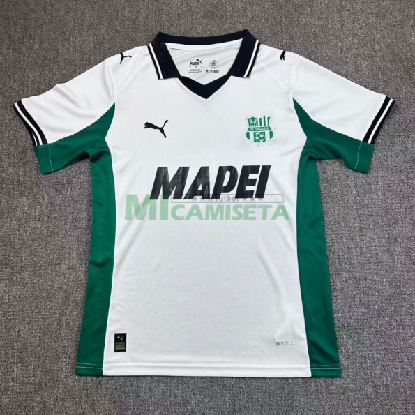 Camiseta Sassuolo Segunda Equipación 2025/2026 Blanco/Verde