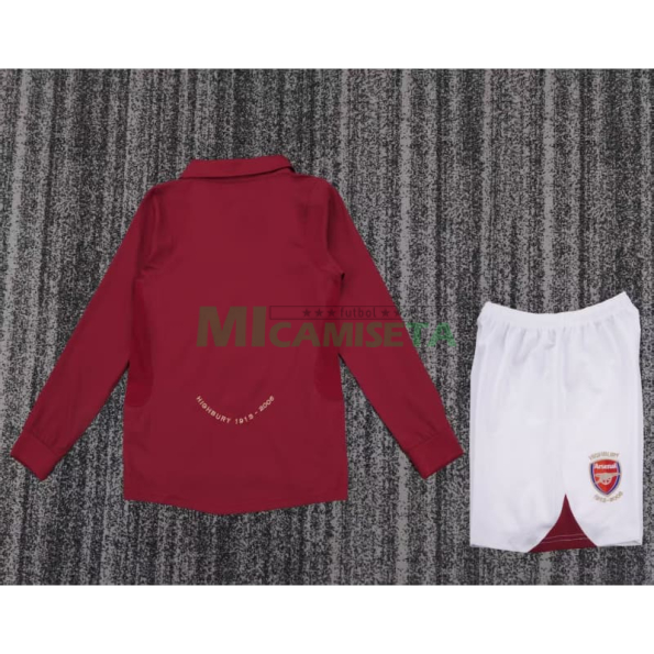 Camiseta Arsenal Primera Equipación Retro 2005/06 ML Rojo Niño Kit
