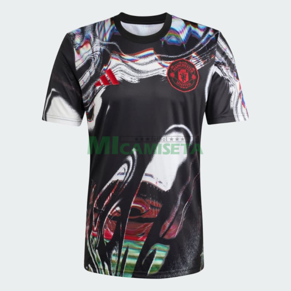 Camiseta Manchester United 2025/2026 Pre-Match Negro con Estampado