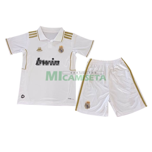 Camiseta Real Madrid Primera Equipación Retro 11/12 Niño Kit