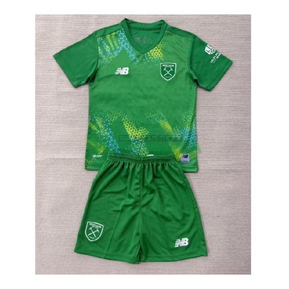 Camiseta de Portero West Ham United Primera Equipación 2026/2027 Verde Niño Kit