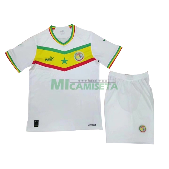 Camiseta Senegal Primera Equipación 2022 Copa Mundial Niño Kit