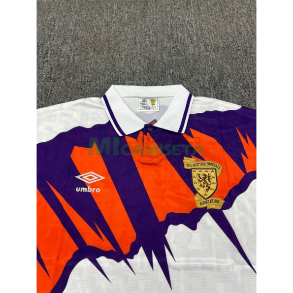 Camiseta Escocia Segunda Equipación Retro 1991/1993 Blanco
