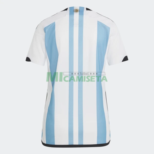 Camiseta Argentina Primera Equipación 2022 Mundial Campeona con Tres Estrellas Mujer