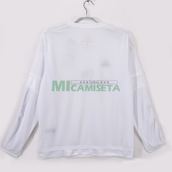 Camiseta Real Madrid Primera Equipación Retro 2015/16 ML Blanco