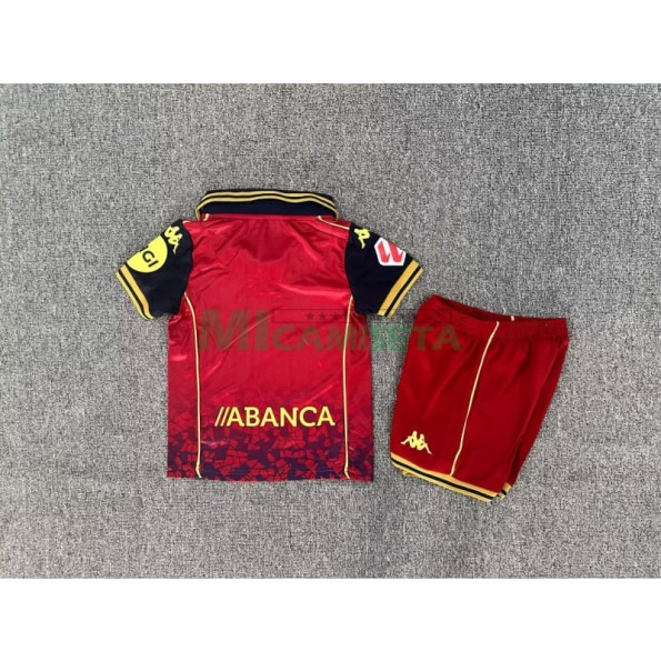 Camiseta Deportivo de La Coruña Segunda Equipación 2025/2026 Rojo Niño Kit con Parche La Liga