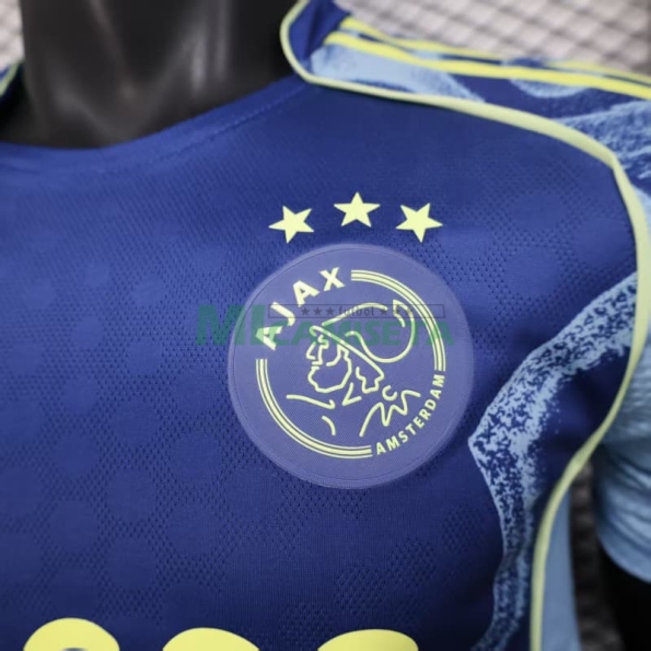 Camiseta Ajax Segunda Equipación 2025/2026 Azul (EDICIÓN JUGADOR)