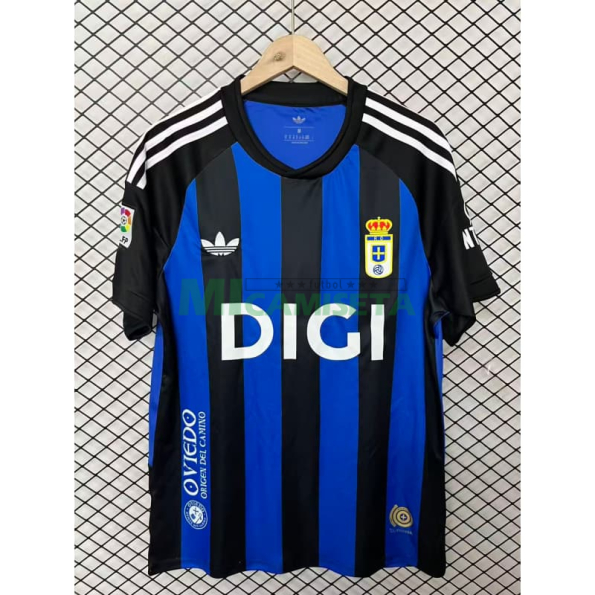 Camiseta Real Oviedo Retro 2025/2026 Azul/Negro