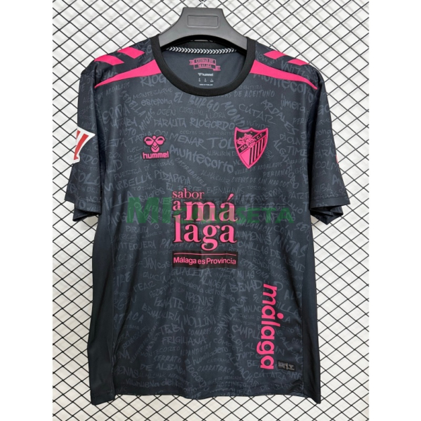 Camiseta Málaga CF Tercera Equipación 2026/2027 Negro con Parche La Liga