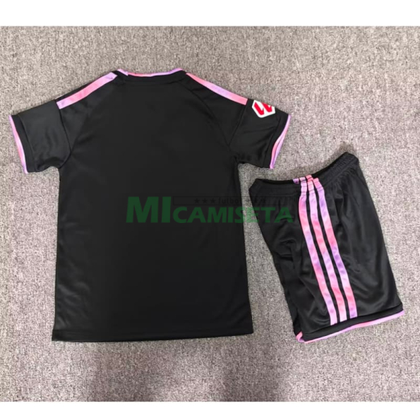 Camiseta Sevilla FC Tercera Equipación 2026/2027 Negro Niño Kit con Parche La Liga