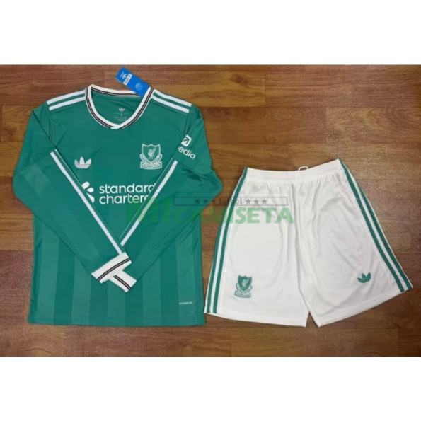 Camiseta Liverpool 2025/2026 Tercera Equipación ML Verde