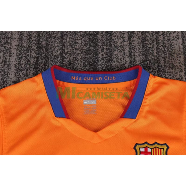 Camiseta Barcelona Segunda Equipación Retro 2006/2007 Naranja Niño Kit