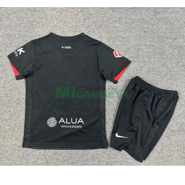 Camiseta RCD Mallorca Tercera Equipación 2025/2026 Negro Niño Kit con Parche La Liga