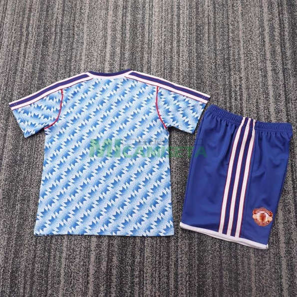 Camiseta Manchester United Segunda Equipación Retro 1991/92 Niño Kit