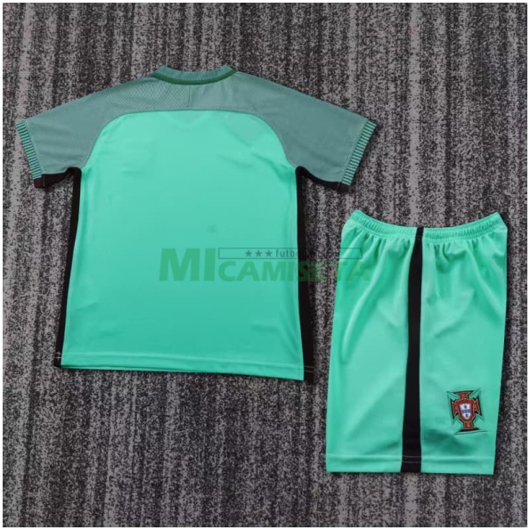 Camiseta Portugal Segunda Equipación Retro 2016 Niño Kit