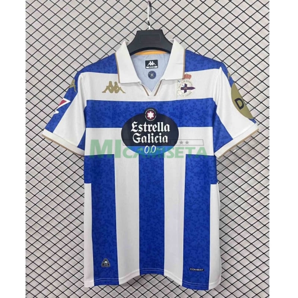 Camiseta Deportivo de La Coruña 2025/2026 Primera Equipación Blanco/Azul con Parche La Liga