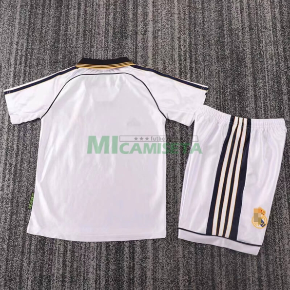 Camiseta Real Madrid Primera Equipación Retro 98/00 Niño Kit