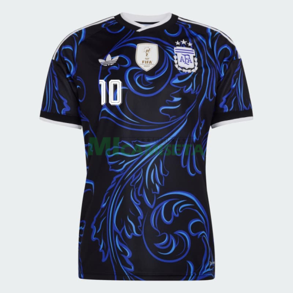 Camiseta Messi 10 Argentina Segunda Equipación Mundial 2026 Azul con FIFA2022