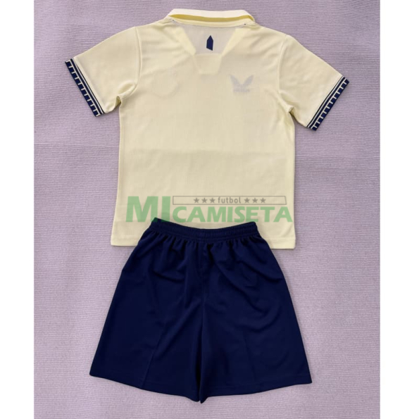 Camiseta Everton FC Segunda Equipación 2025/2026 Beige Niño Kit