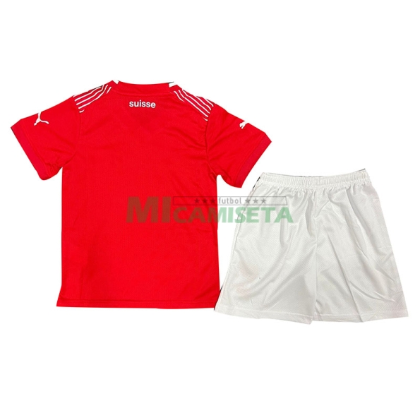 Camiseta Suiza Primera Equipación 2022 Copa Mundial Niño Kit