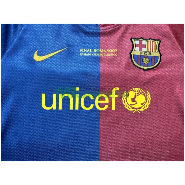 Camiseta Barcelona Primera Equipación Retro 2008/09 Niño Kit ML