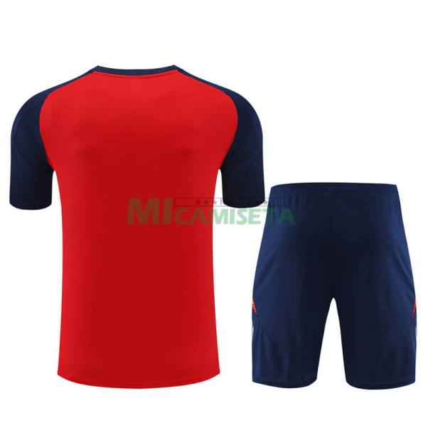 Camiseta de Entrenamiento España Rojo/Azul Marino 2024 Niño Kit