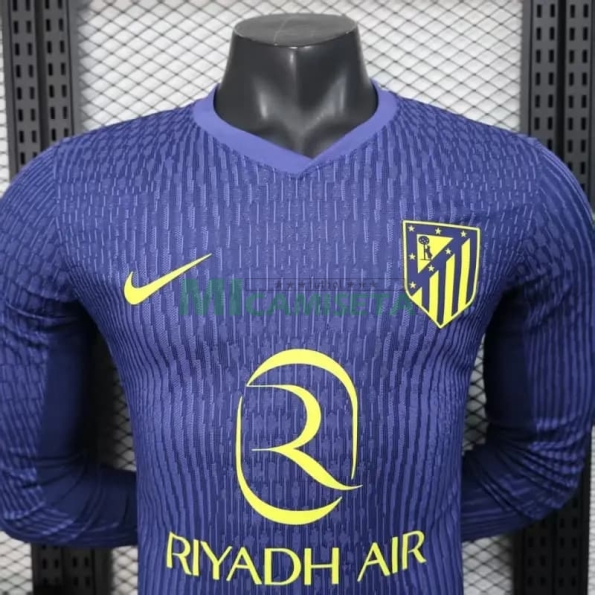 Camiseta Atlético de Madrid Segunda Equipación 2025/2026 ML Azul (EDICIÓN JUGADOR)