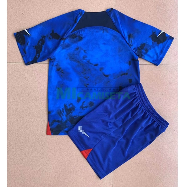Camiseta EE.UU. Segunda Equipación 2022 Niño Kit Mundial