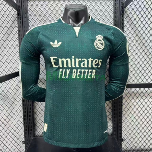 Camiseta Real Madrid Segunda Equipación 2026/2027 ML Verde Oscuro (EDICIÓN JUGADOR)