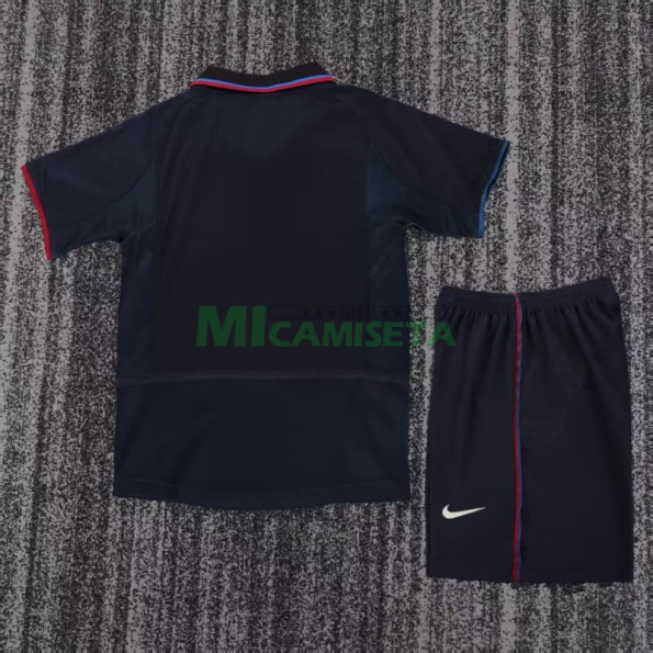 Camiseta Barcelona Tercera Equipación Retro 2002/2003 Rojo/Azul Niño Kit