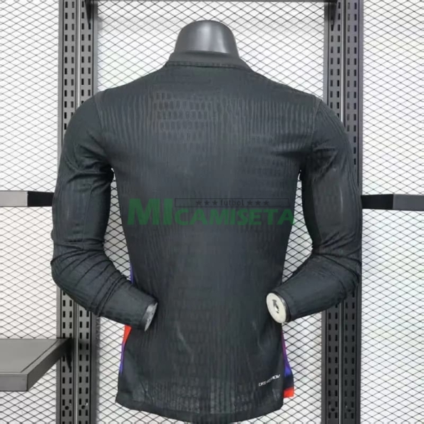 Camiseta Inglaterra Segunda Equipación 2025 la EURO Femenina ML Negro (EDICIÓN JUGADOR)