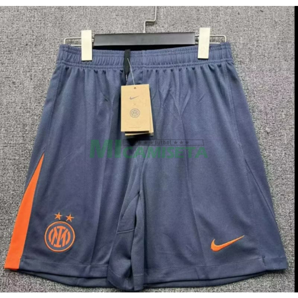Pantalón Corto Inter de Milan Tercera Equipación 2025/2026 Gris/Naranja