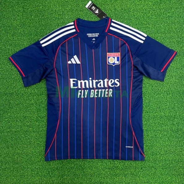 Camiseta Olympique De Lyon Segunda Equipación 2025/2026 Azul Marino