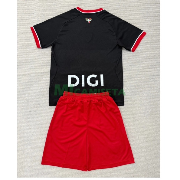 Camiseta Athletic de Bilbao Segunda Equipación 2026/2027 Negro Niño Kit