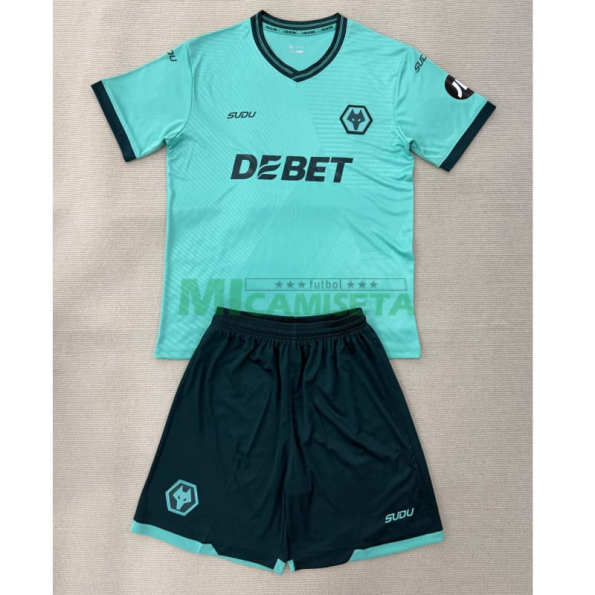Camiseta Wolverhampton Wanderers Segunda Equipación 2025/2026 Verde Azulado