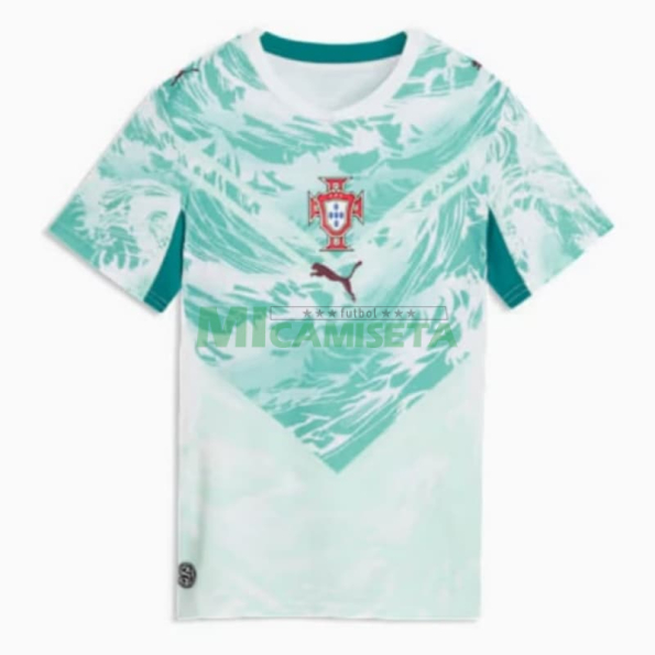Camiseta Portugal Segunda Equipación Mundial 2026 Verde/Blanco Mujer