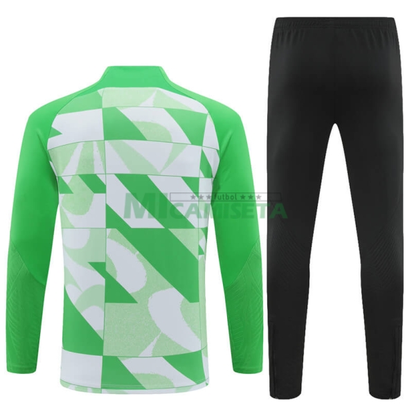 Sudadera de Entrenamiento Atlético de Madrid 2024/2025 Niño Kit Verde/Blanco