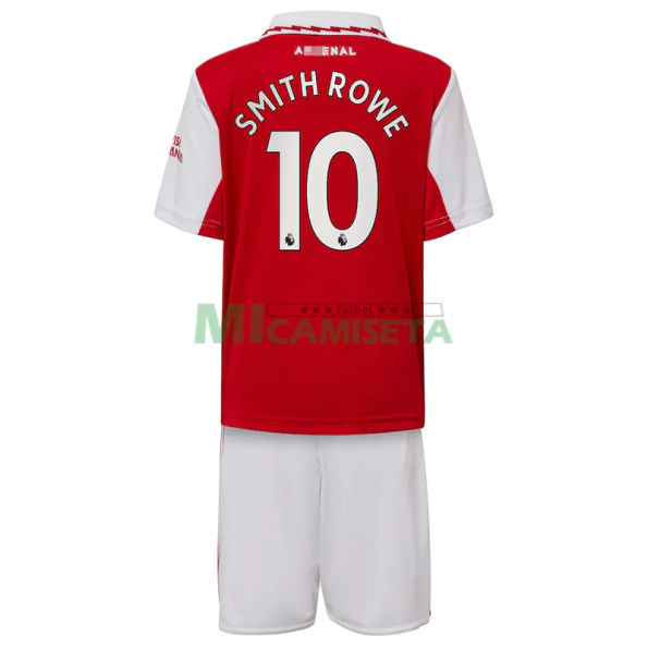 Camiseta Smith Rowe 10 Arsenal Primera Equipación 2022/2023 Niño Kit