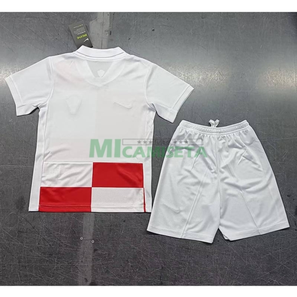 Camiseta Croacia Primera Equipación 2024 Niño Kit