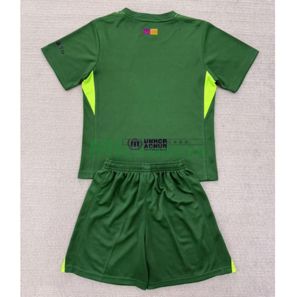 Camiseta de Portero Barcelona 2025/2026 Verde Niño Kit