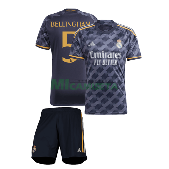 Camiseta Bellingham 5 Real Madrid Segunda Equipación 2023/2024 Niño Kit