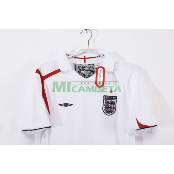 Camiseta Inglaterra Primera Equipación Retro 2006 Blanco