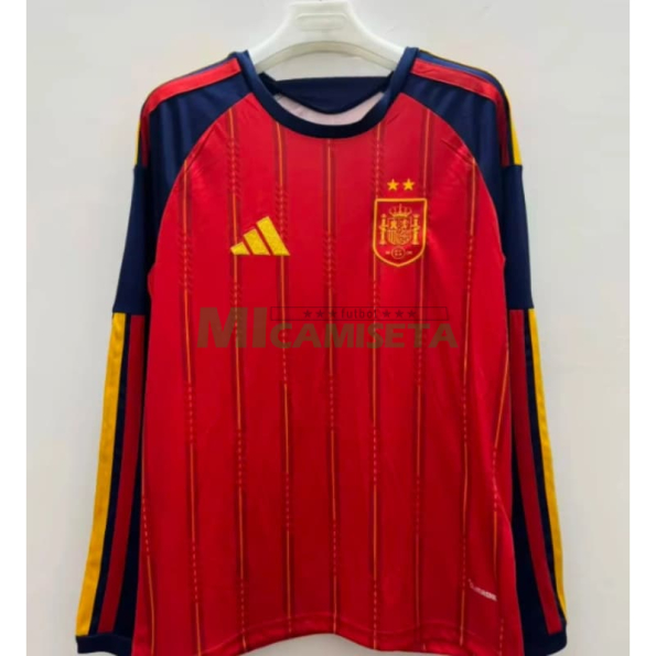 Camiseta España Primera Equipación Mundial 2026 ML Rojo/Azul 2 Estrellas