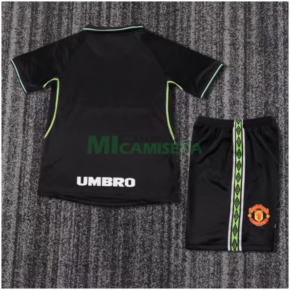 Camiseta Manchester United 1998/99 Tercera Equipación Retro Niño Kit
