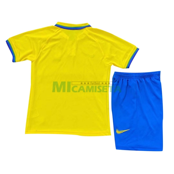 Camiseta Brasil Primera Equipación 2022 Copa Mundial Niño Kit