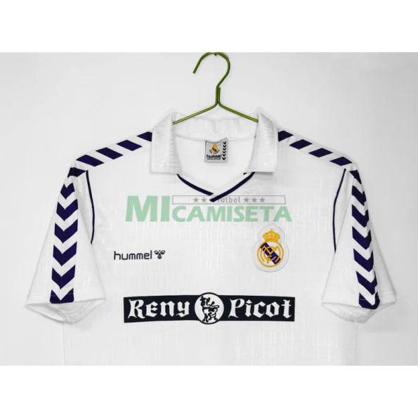 Camiseta Real Madrid Primera Equipación Retro 1988/90 Blanco