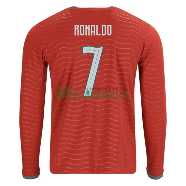 Camiseta Ronaldo 7 Portugal Primera Equipación 2026 ML Rojo