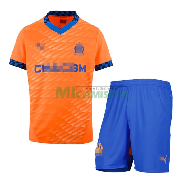Camiseta Olympique Marsella Tercera Equipación 2024/2025 Niño Kit