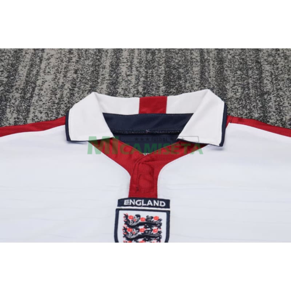 Camiseta Inglaterra Primera Equipación Retro 2004 Blanco Niño Kit