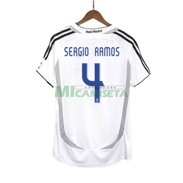 Camiseta SERGIO RAMOS 4 Real Madrid Segunda Equipación Retro 2006/07